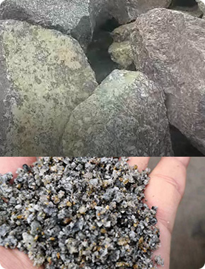 花岗岩破碎前后 花岗岩破碎前后