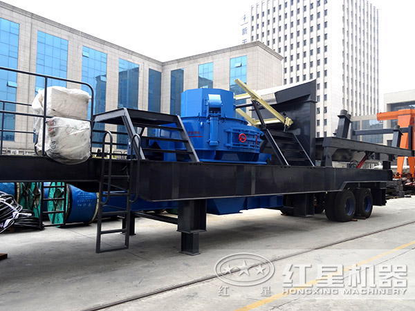 建筑垃圾移动破碎站实拍 建筑垃圾移动破碎站实拍