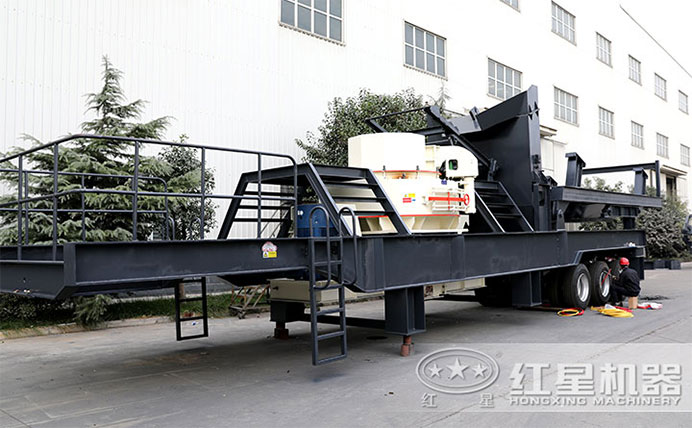 建筑垃圾移动打砂机实拍 建筑垃圾移动打砂机实拍
