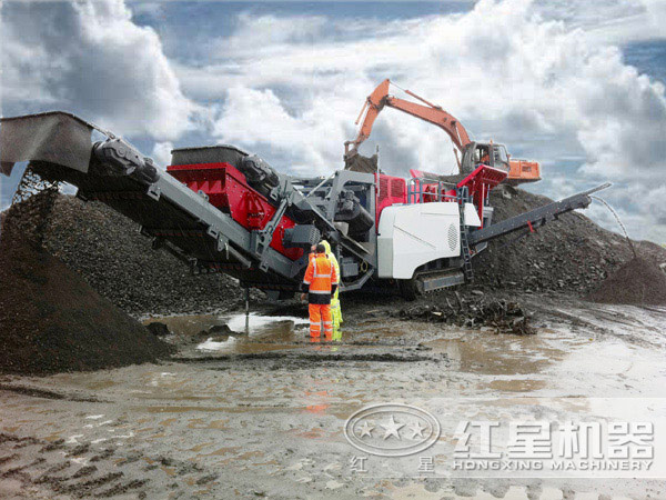 建筑废混凝土的破碎设备生产现场实拍 建筑废混凝土的破碎设备生产现场实拍