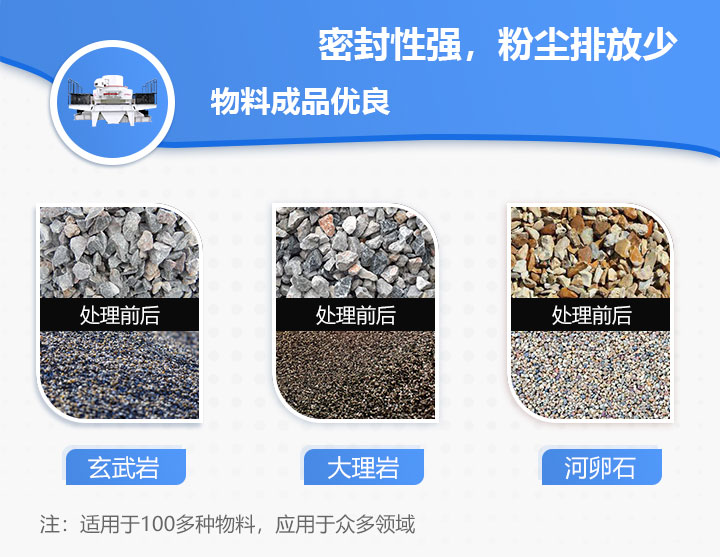 大型制砂机设备适用物料 大型制砂机设备适用物料