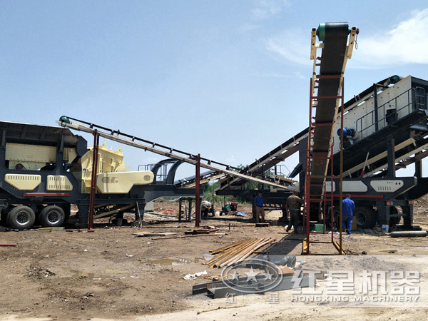 环保型移动石子破碎机处理建筑垃圾现场 环保型移动石子破碎机处理建筑垃圾现场