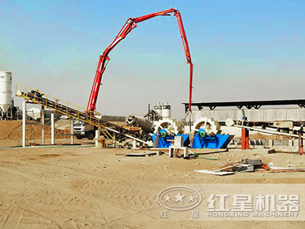 河卵石洗砂机生产现场 河卵石洗砂机生产现场