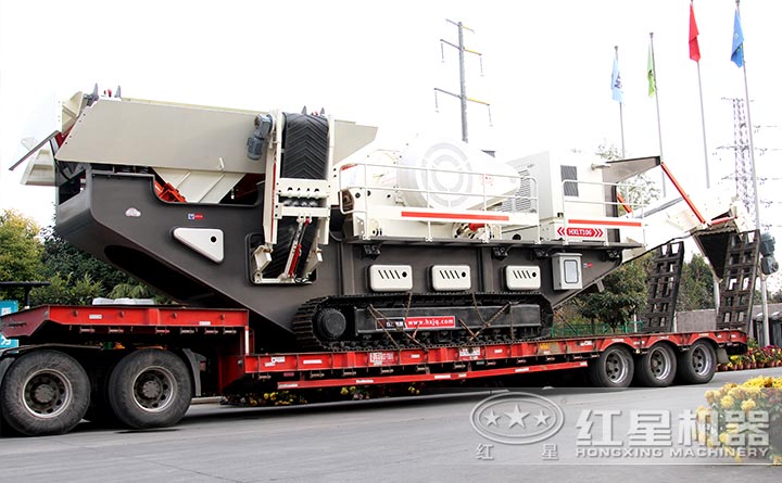 天博机器建筑垃圾移动破碎站发货 天博机器建筑垃圾移动破碎站发货