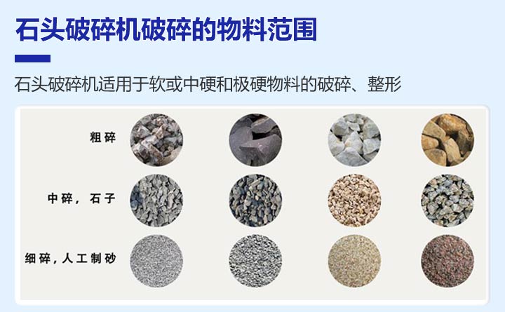石头破碎机的粗碎,中碎,细碎效果 石头破碎机的粗碎,中碎,细碎效果