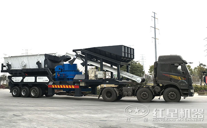 轮胎式移动制砂机设备实拍 轮胎式移动制砂机设备实拍