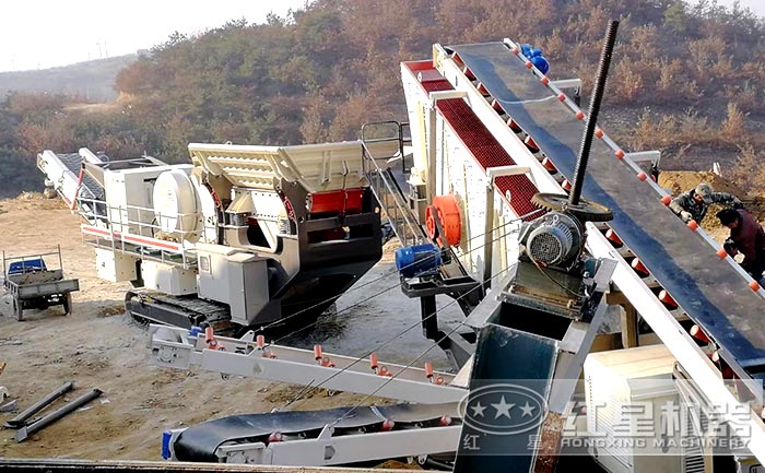 履带式移动建筑垃圾破碎站 履带式移动建筑垃圾破碎站