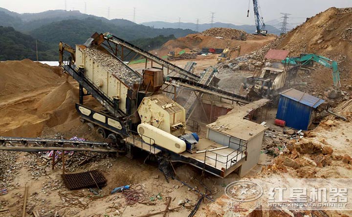 湖南建筑垃圾粉碎机工作现场 湖南建筑垃圾粉碎机工作现场