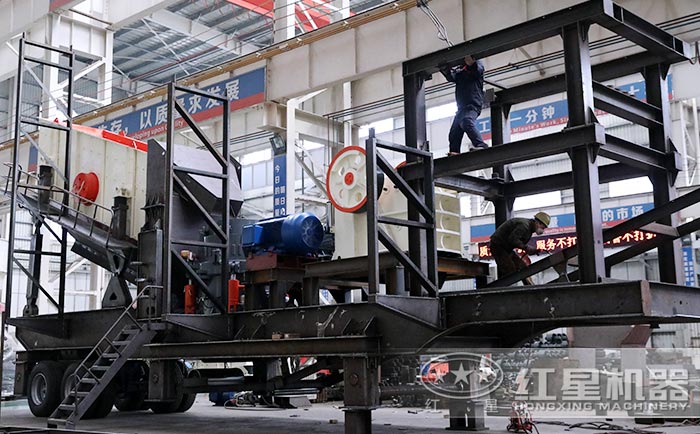 建筑垃圾破碎机搭配颚式破碎机生产图 建筑垃圾破碎机搭配颚式破碎机生产图