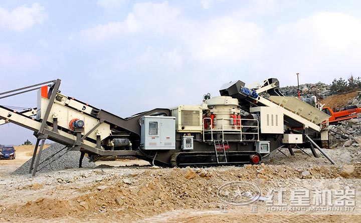 履带移动圆锥式破碎机工作现场 履带移动圆锥式破碎机工作现场