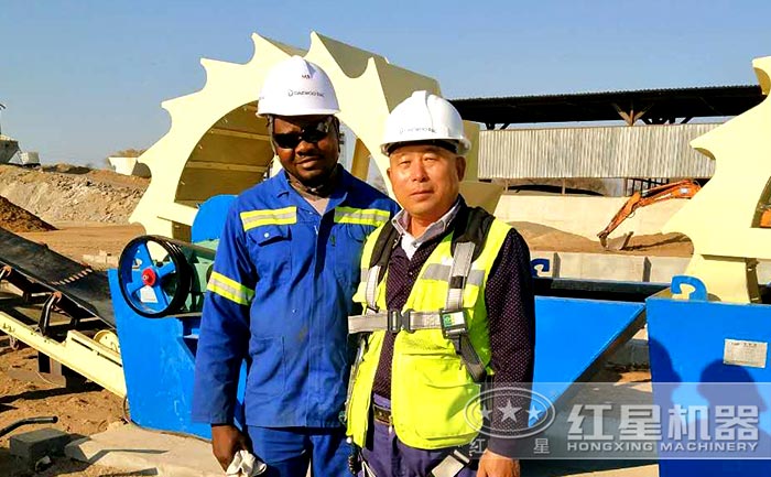 大型洗砂机设备安装现场 大型洗砂机设备安装现场