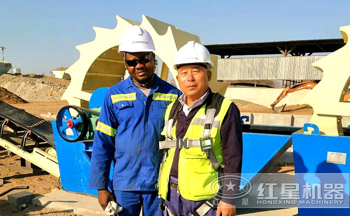 天博石粉洗砂机客户现场,工程师亲临客服现场 天博石粉洗砂机客户现场,工程师亲临客服现场
