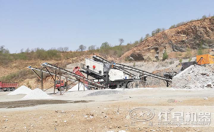 山东客户移动鹅卵石制砂机客户现场 山东客户移动鹅卵石制砂机客户现场