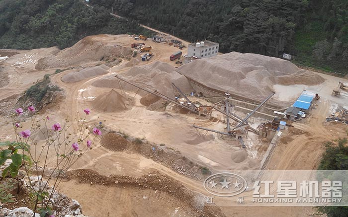 大型砂石厂俯瞰图 大型砂石厂俯瞰图