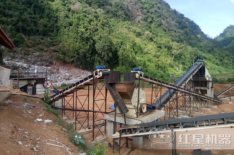 煤矸石制砂生产线全景拍摄 煤矸石制砂生产线全景拍摄